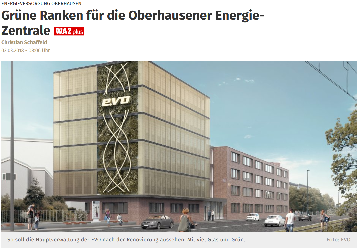 WAZ Nachrichten EVO Fassade